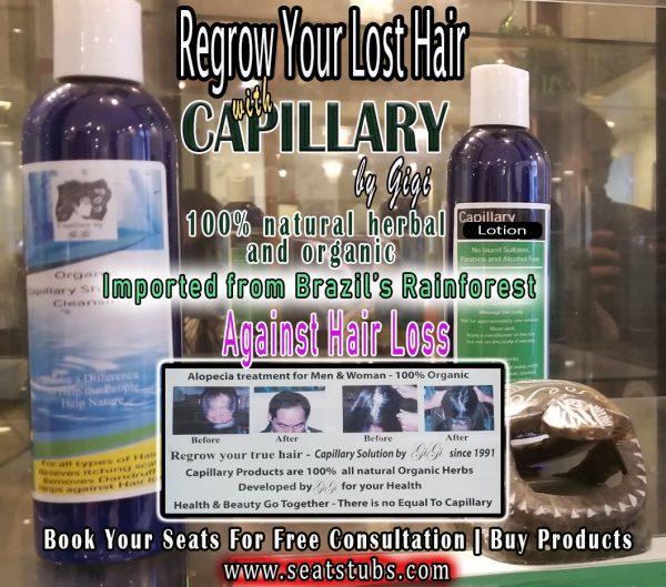 Regrow Hair Naturally with Capillary Cleansing Shampoo and Hair Grower Lotion by Gigi
