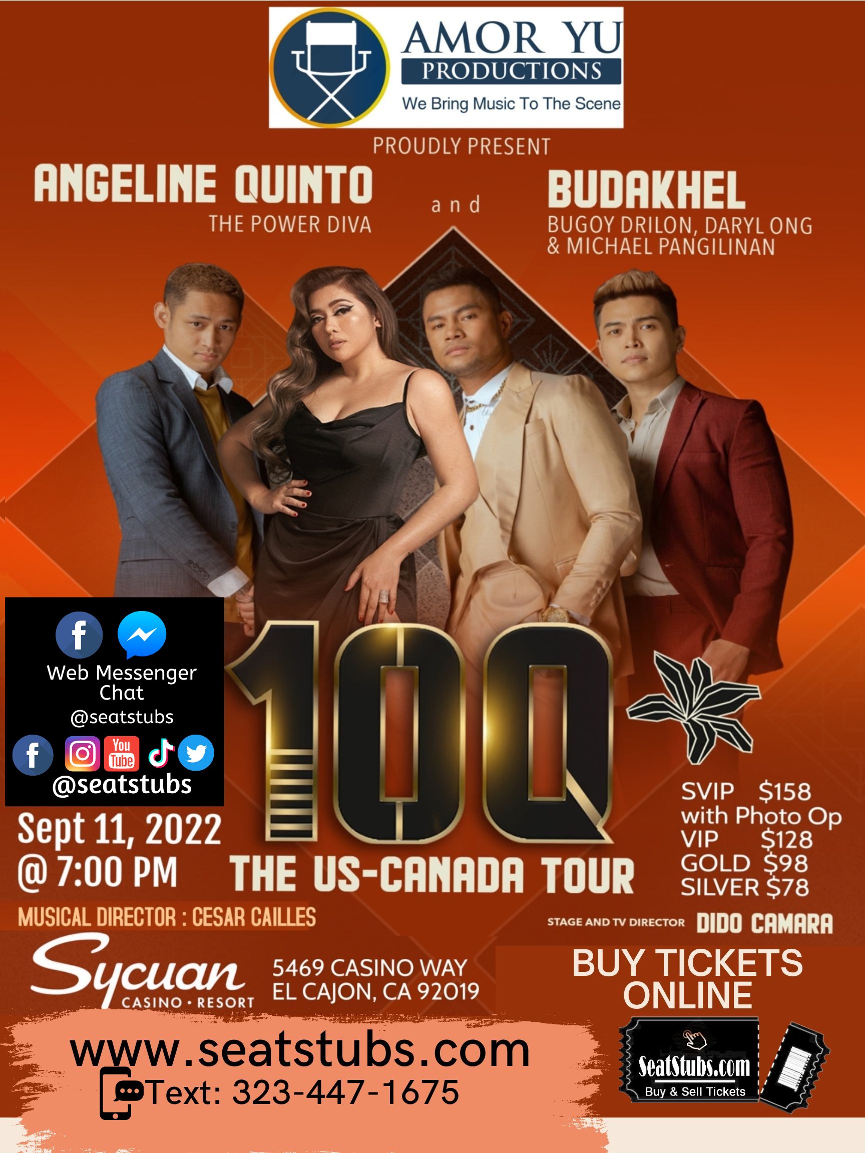 Angeline Quinto with Budakhel Concert in Sycuan Casino Resort September 11, 2022