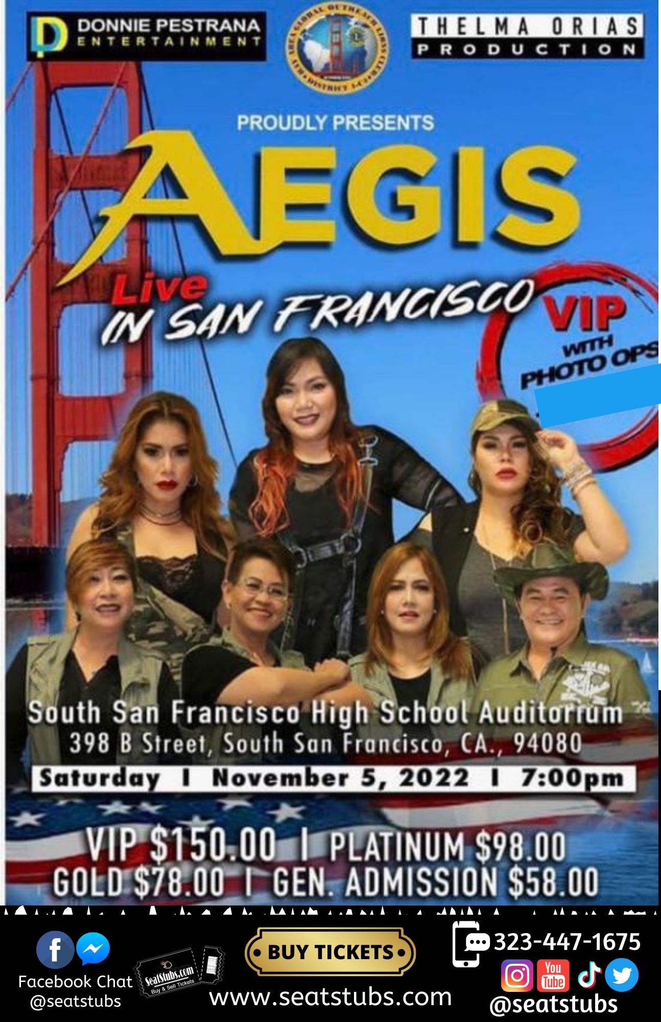 AEGIS BAND LIVE IN SAN FRANCISCO NOVEMBER 5 2022